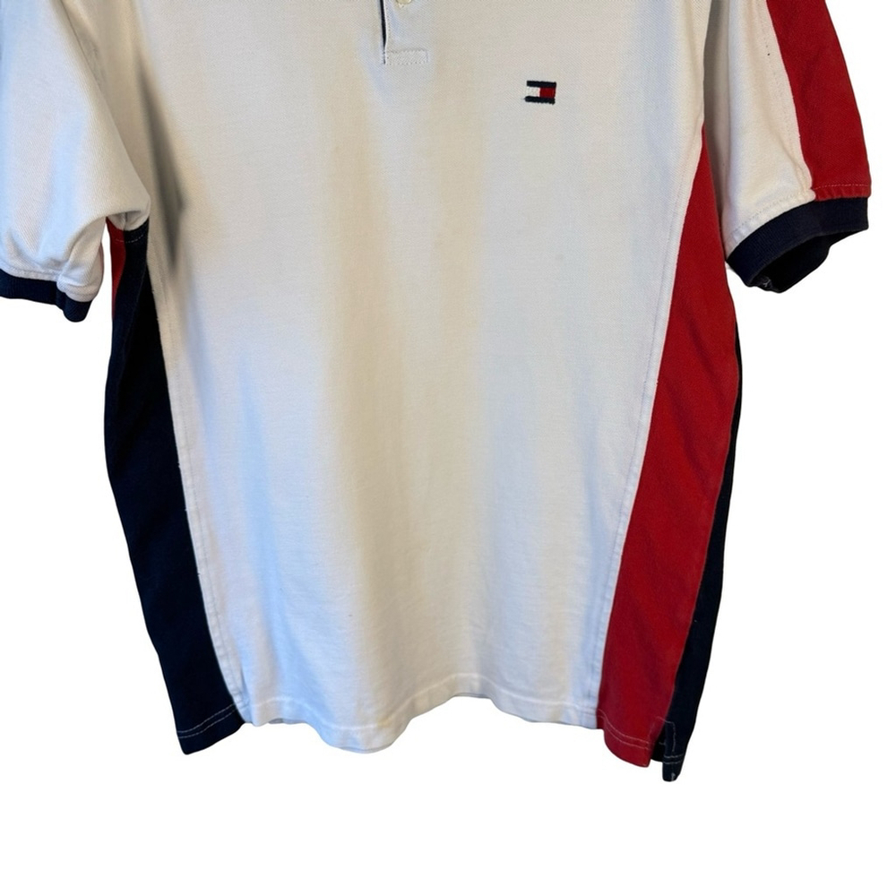 Tommy Hilfiger Men's Tricolor Polo Shirt Size S Y2K Preppy Streetwear Classic - Picture 12 of 14